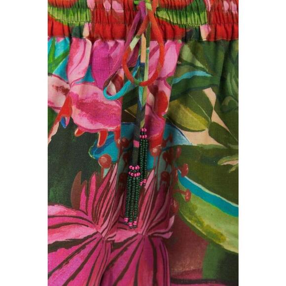 Farm Rio Jardin De Reve Floral Tapered Leg Ankle Pants Women's Size M Multicolor - Picture 4 of 5